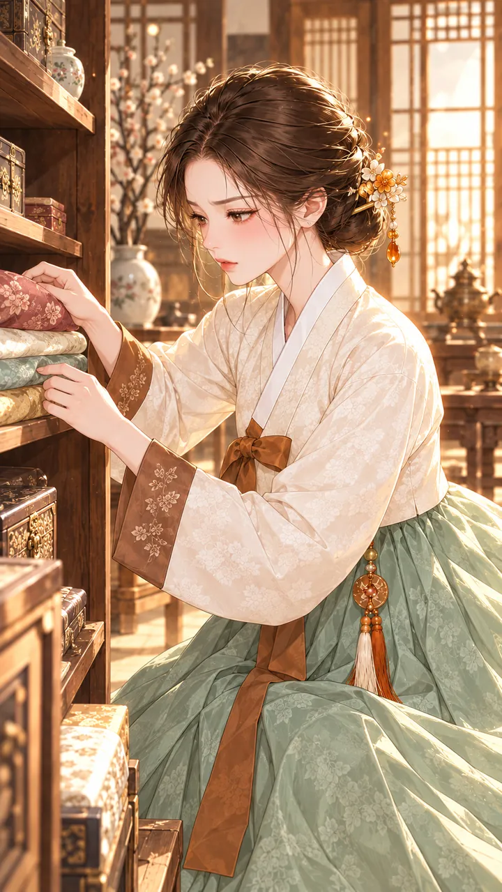 선반을 정리하는 아랫목아씨